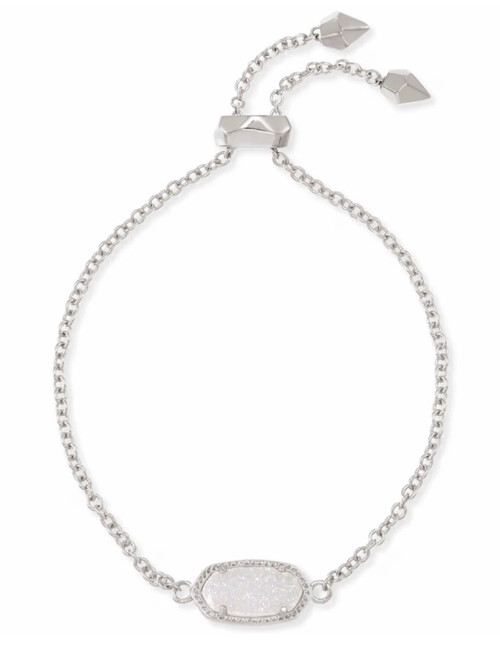 Kendra Scott Elaina Bracelet ~ Silver & Iridescent Drusy
